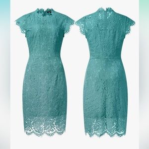 Women's Sleeveless Lace knee length Dress